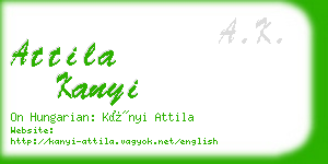 attila kanyi business card